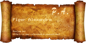 Piger Alexandra névjegykártya